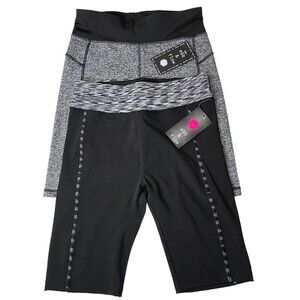 Ebb & Flow Biker Shorts Activewear Tummy Control Stretch NEW Lot of 2 Size S